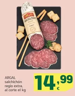 Oferta de Argal - Salchichón Regio Extra por 14,99€ en HiperDino