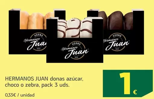 Oferta de Hermanos Juan - Donas Azúcar por 1€ en HiperDino