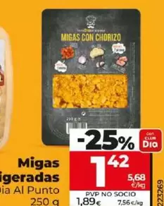 Oferta de Dia Al Punto - Migas Refrigeradas por 1,42€ en Dia