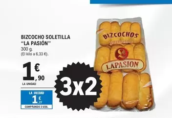 Oferta de Bizcocho Soletilla por 1,9€ en E.Leclerc