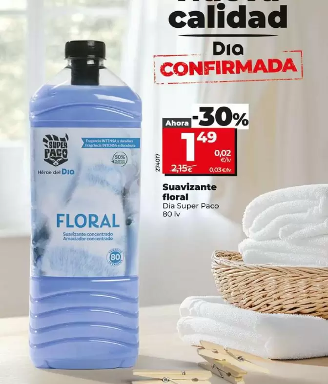 Oferta de Dia Super Paco - Suavizante Floral por 1,49€ en Dia