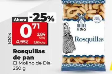 Oferta de El Molino De Dia - Rosquillas De Pan por 0,71€ en Dia