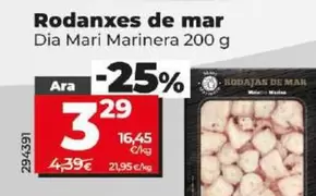 Oferta de Dia Mari Marinera - Rodajas De Mar por 3,29€ en Dia