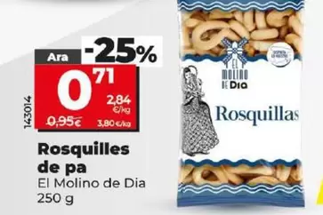 Oferta de El Molino De Dia - Rosquillas De Pan por 0,71€ en Dia