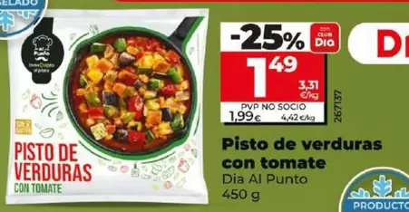 Oferta de Dia Al Punto - Pisto De Verduras Con Tomate por 1,49€ en Dia