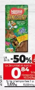 Oferta de Nestlé - Chocolate Jungly Con Galleta por 1,69€ en Dia