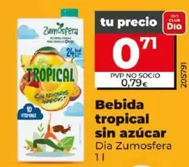 Oferta de Dia Zumosfera - Bebida Tropical Sin Azucar por 0,71€ en Dia