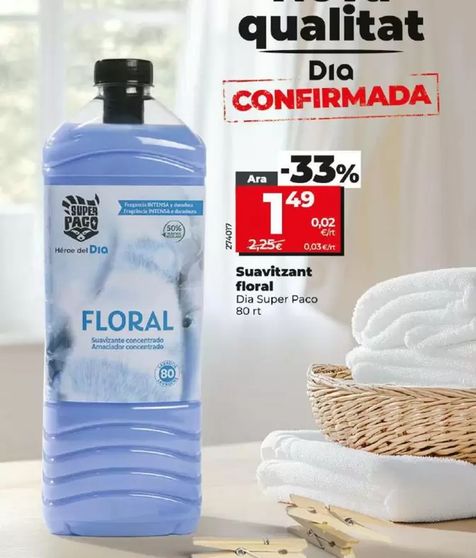 Oferta de Dia Super Paco - Suavizante Floral por 1,49€ en Dia