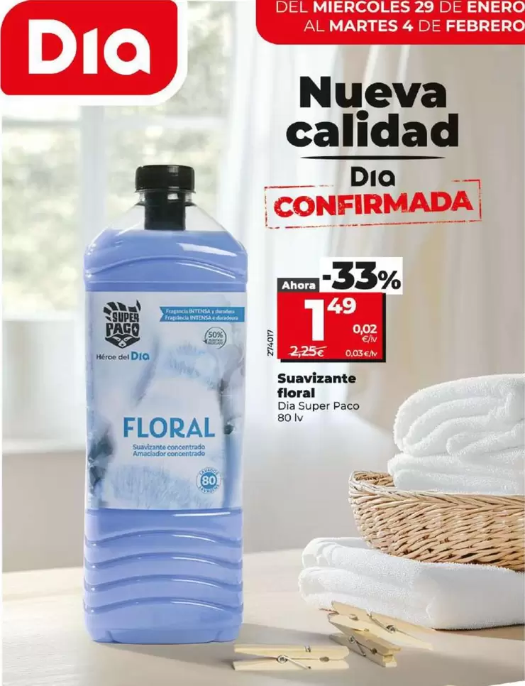 Oferta de Dia Super Paco - Suavizante Floral por 1,49€ en Dia