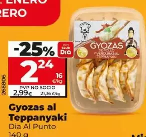 Oferta de Dia Al Punto - Gyozas Al Teppanyaki por 2,24€ en Dia