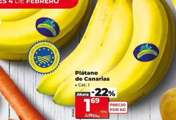 Oferta de Plátano De Canarias por 1,69€ en Dia