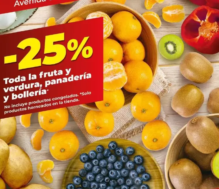 Oferta de Toda La Fruta Y Verdura, Panaderia Y Bolleria en Dia