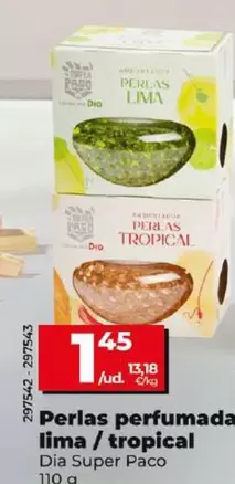 Oferta de Dia Super Paco - Perlas Perfumada Lima / Tropical por 1,45€ en Dia