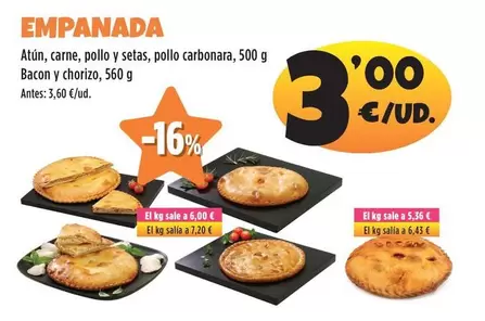 Oferta de Empanada por 3€ en Ahorramas