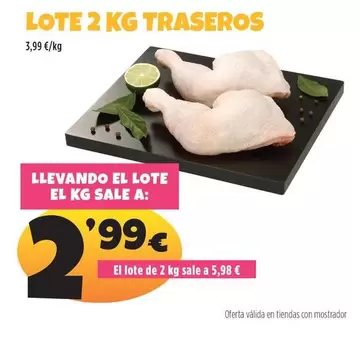 Oferta de Lote 2 Kg Traseros por 2,99€ en Ahorramas