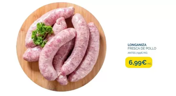 Oferta de Longaniza Fresca De Pollo por 6,99€ en Supermercados La Despensa