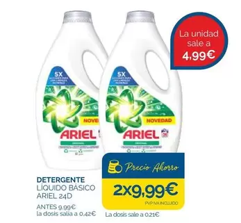 Oferta de Ariel - Detergente Liquido Basico por 4,99€ en Supermercados La Despensa