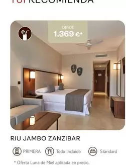 Oferta de Standard - Riu Jambo Zanzibar por 1369€ en Tui Travel PLC