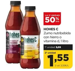 Oferta de Hohes C - Zumo Nutribebida Con Hierro O Vitamina por 3,09€ en Alimerka