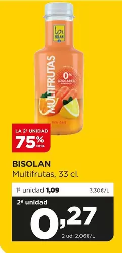 Oferta de Bisolán - Multifrutas por 1,09€ en Alimerka