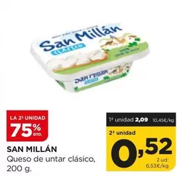 Oferta de San Millán - Queso De Untar Clasico por 2,09€ en Alimerka