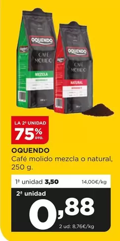 Oferta de Oquendo - Café Molido Mezcla O Natural por 3,5€ en Alimerka