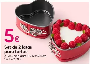 Oferta de Set De 2 Latas Para Tartas por 5€ en Pepco