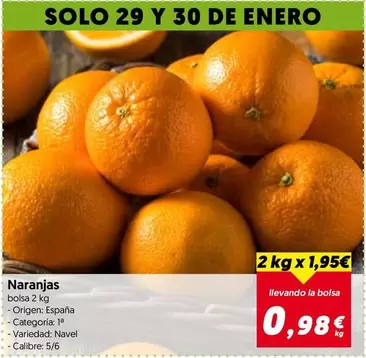 Oferta de Origen - Naranjas por 0,98€ en Hiper Usera