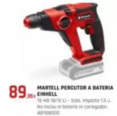 Oferta de Einhell - Martell Percutor A Bateria por 89,95€ en Fes Més