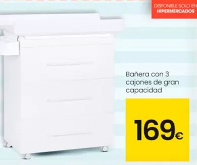 Oferta de Bañera Con 3 Cajones De Gran Capacidad  por 169€ en Eroski