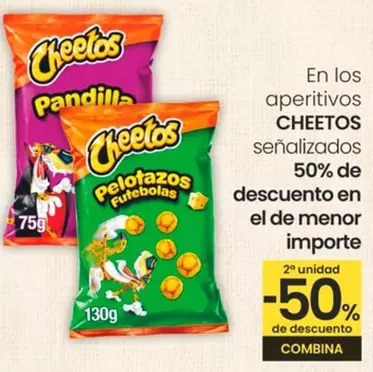 Oferta de Cheetos - En Los Aperitivos Senalizados 50% De Descuento En El De Menor Importe en Eroski