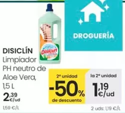 Oferta de Disiclin - Limpiador Ph Neutro De Aloe Vera por 2,39€ en Eroski