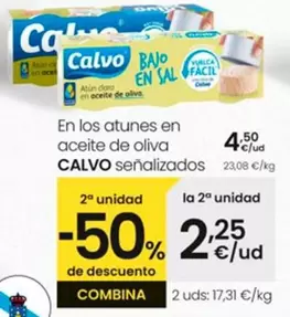 Oferta de Calvo - En Los Atunes En Aceite De Oliva por 4,5€ en Eroski