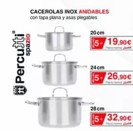 Oferta de Cacerolas Inox Anidables por 19,9€ en Eroski