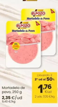 Oferta de Elpozo - Mortadela De Pavo por 2,35€ en Autoservicios Familia