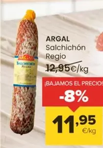 Oferta de Argal - Salchichón Regio por 11,95€ en Autoservicios Familia