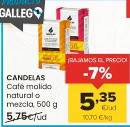 Oferta de Candelas - Cafe Molido Natural O Mezcla por 5,35€ en Autoservicios Familia