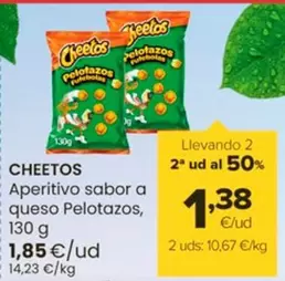 Oferta de Cheetos - Aperitivo Sabor A Queso Pelotazos por 1,85€ en Autoservicios Familia