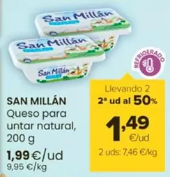 Oferta de San Millán - Queso Para Untar Natural por 1,99€ en Autoservicios Familia