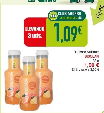 Oferta de Bisolán - Refresco Multifruta por 1,09€ en Masymas