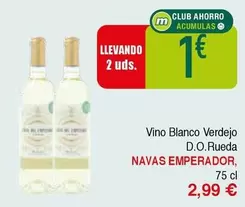 Oferta de Navas del Emperador - Vino Blanco Verdejo D.o.rueda por 2,99€ en Masymas