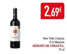 Oferta de Señorío de Arce - Vino Tinto Crianza D.o. Navarra por 2,69€ en Masymas