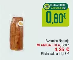 Oferta de Amiga - Bizcocho Naranja Mi por 4,25€ en Masymas