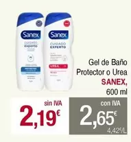 Oferta de Sanex - Gel De Bano Protector O Urea por 2,19€ en Masymas