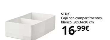 Oferta de Stuk Caja Con Compartimentos por 16,99€ en IKEA