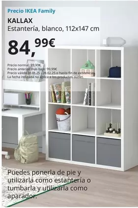 Oferta de Kallax - Estanteria Blanco por 84,99€ en IKEA