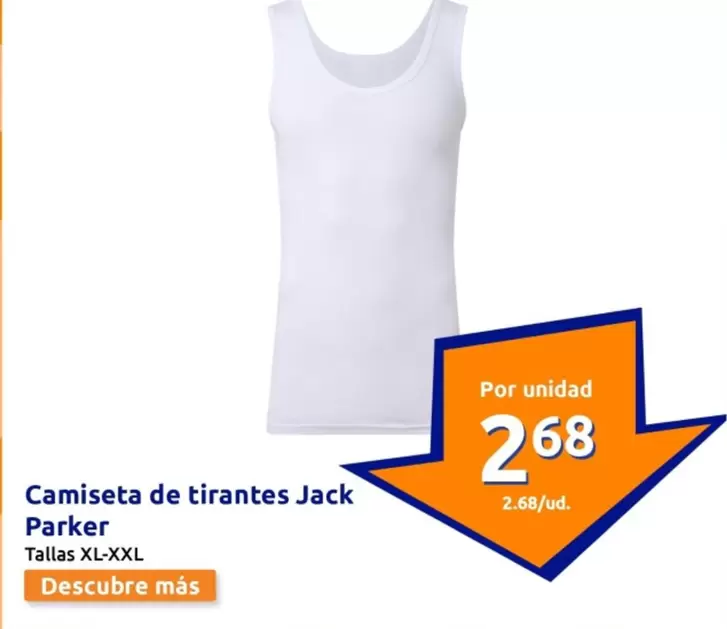 Oferta de Jack Parker - Camiseta De Tirantes por 2,68€ en Action