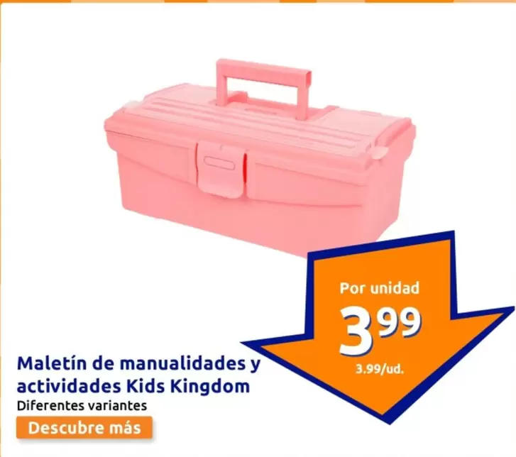 Oferta de Maletin De Manualidades Y Actividades Kids Kingdom por 3,99€ en Action