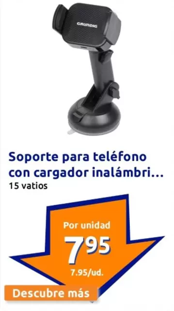 Oferta de Soporte Para Teléfono Con Cargador Inalámbri... por 7,95€ en Action