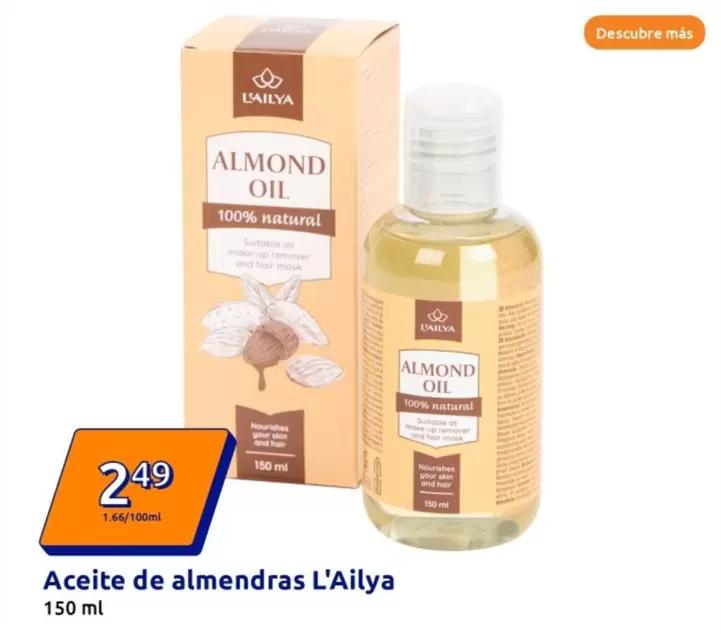 Oferta de As - Aceite De Almendras por 2,49€ en Action